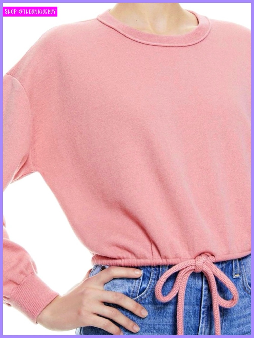 Alice + Olivia Bernetta Pink Cashmere Wool Blend Pullover Sweatshirt Sweater Top